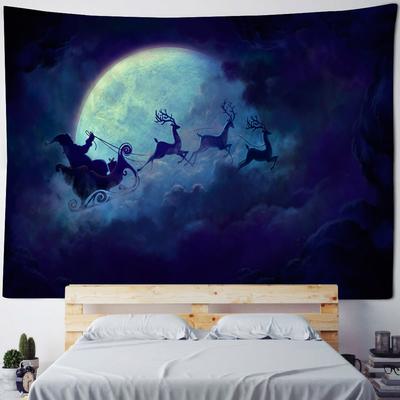 Christmas Home Decoration Tapestry Santa Claus New Year'S Gift Christmas Tree Hanging Cloth, Festival Background Wall Poster