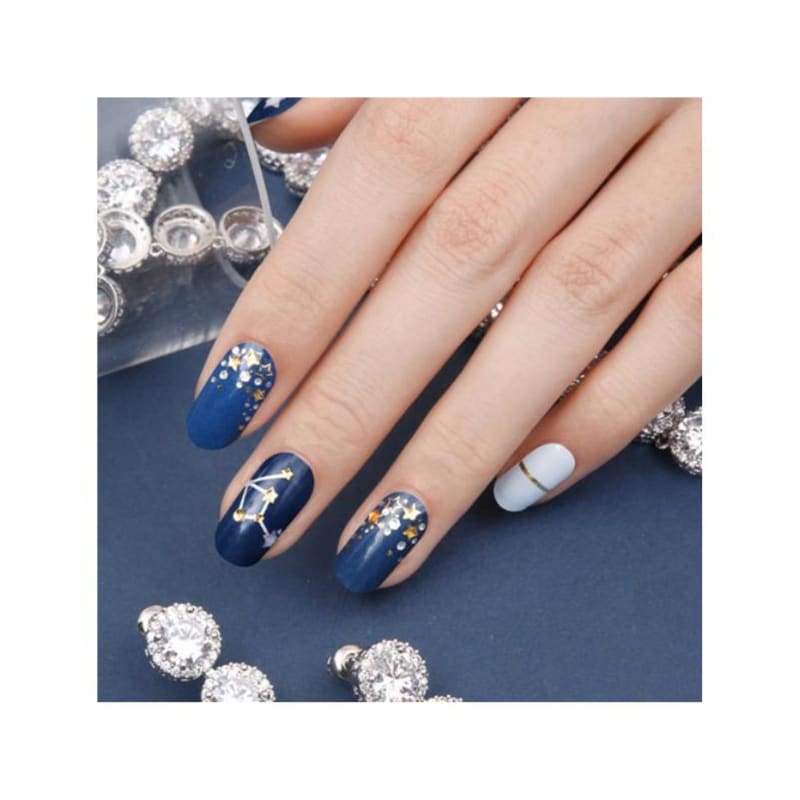 

Блинг Легкий Гелевый Наклейка для Ногтей Знак Зодиака Девять