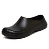 Fashion Shevalues Men Chef Shoes Soft Eva Clogs Non-slip Kitchen Shoes Work Shoes Oil-proof Waterproof and Wear-resistant Rubber Shoes