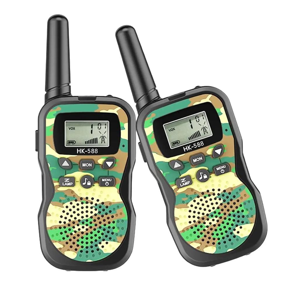 Mini radios pour enfants, talkie-walkie, 2 pièces, jouets électroniques, radio longue distance, téléphone, jouet d'extérieur, cadeaux d'anniversaire pour enfants