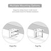 Multipurpose Blind Support Brackets Pack of 4 Fit Headrail Stainless Steel Ceiling Inside Outside Installation