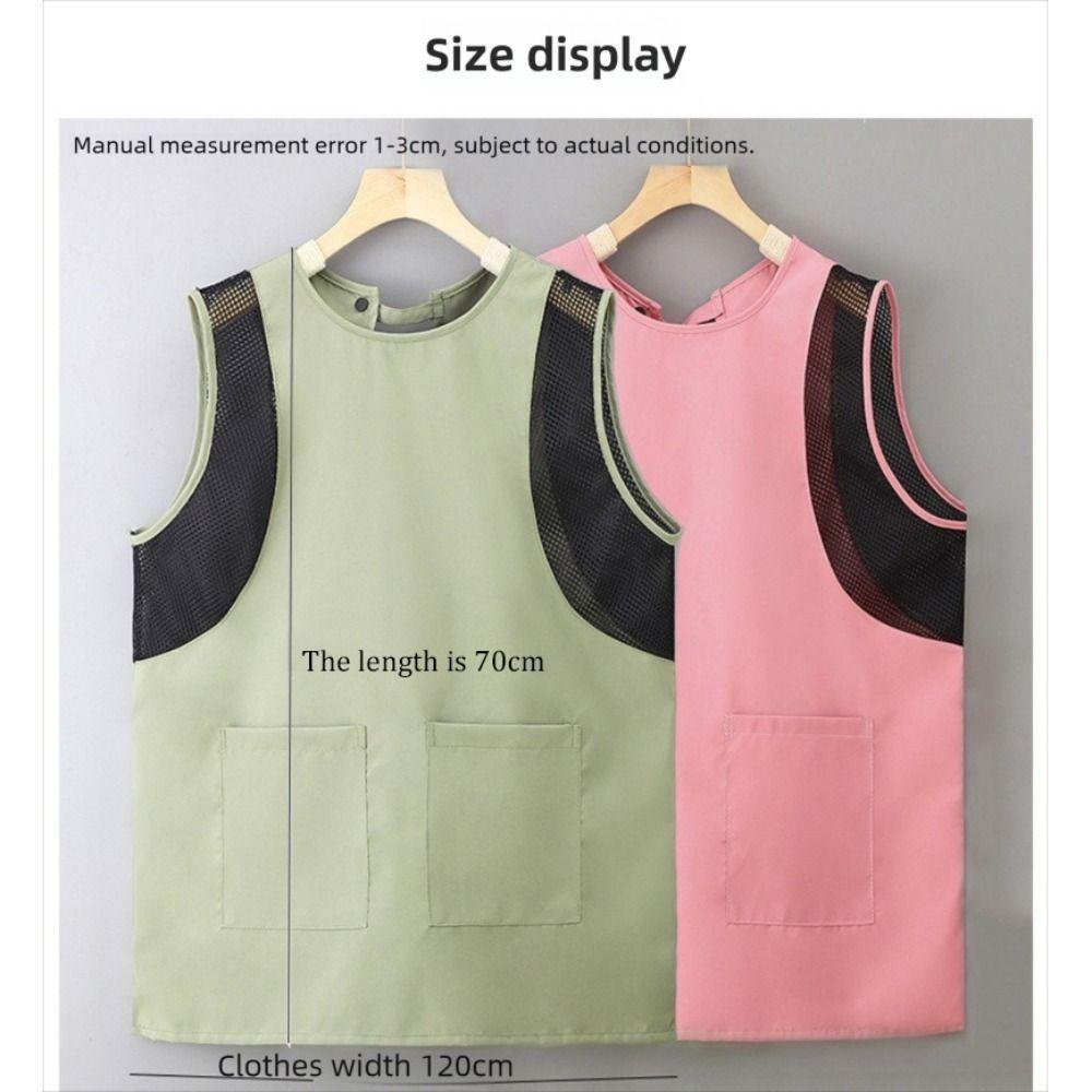 Atmungsaktive ärmellose Schürze Schmutzabweisende Kaffeehausuniform Trendschürze zum Backen