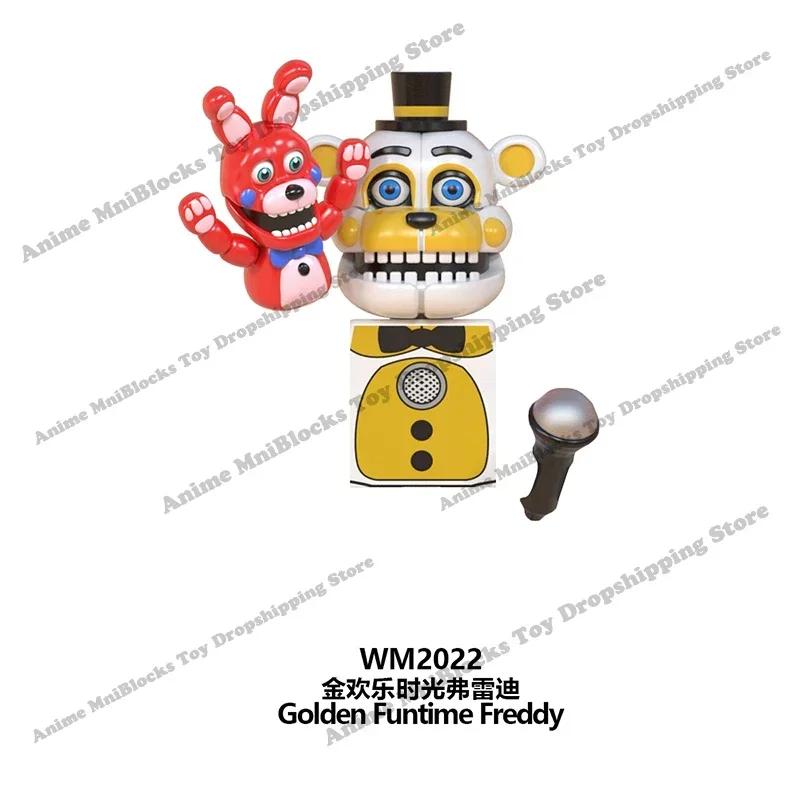 WM6074 WM6097 Zusammenbau Mini-Bausteine FNAF Spielfigur Chica Foxy Bär Bonnie Nightmare Junge Baby Skelett Thriller Spielzeug Geschenk