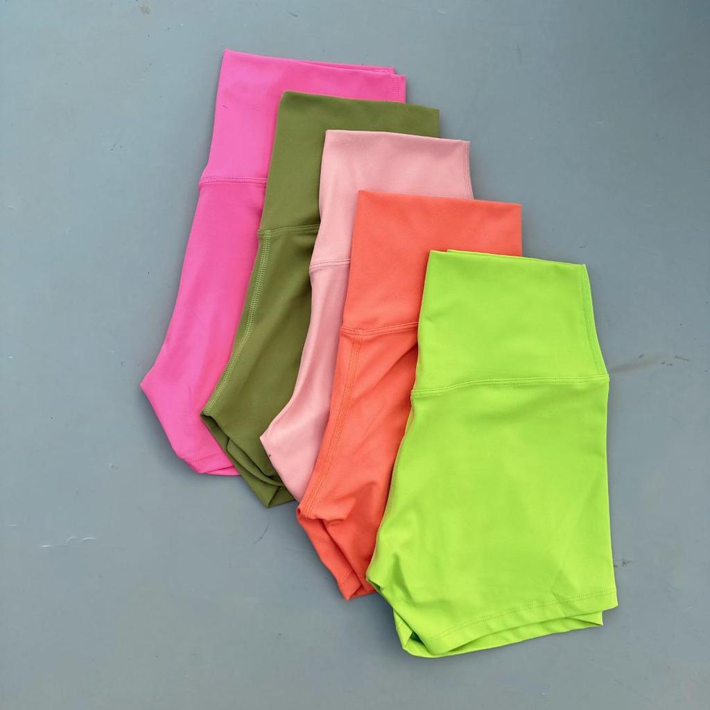 Dopamine Yoga Shorts: High Waist, Breathable, Nude Feel, Elastic Three-Point Safety.