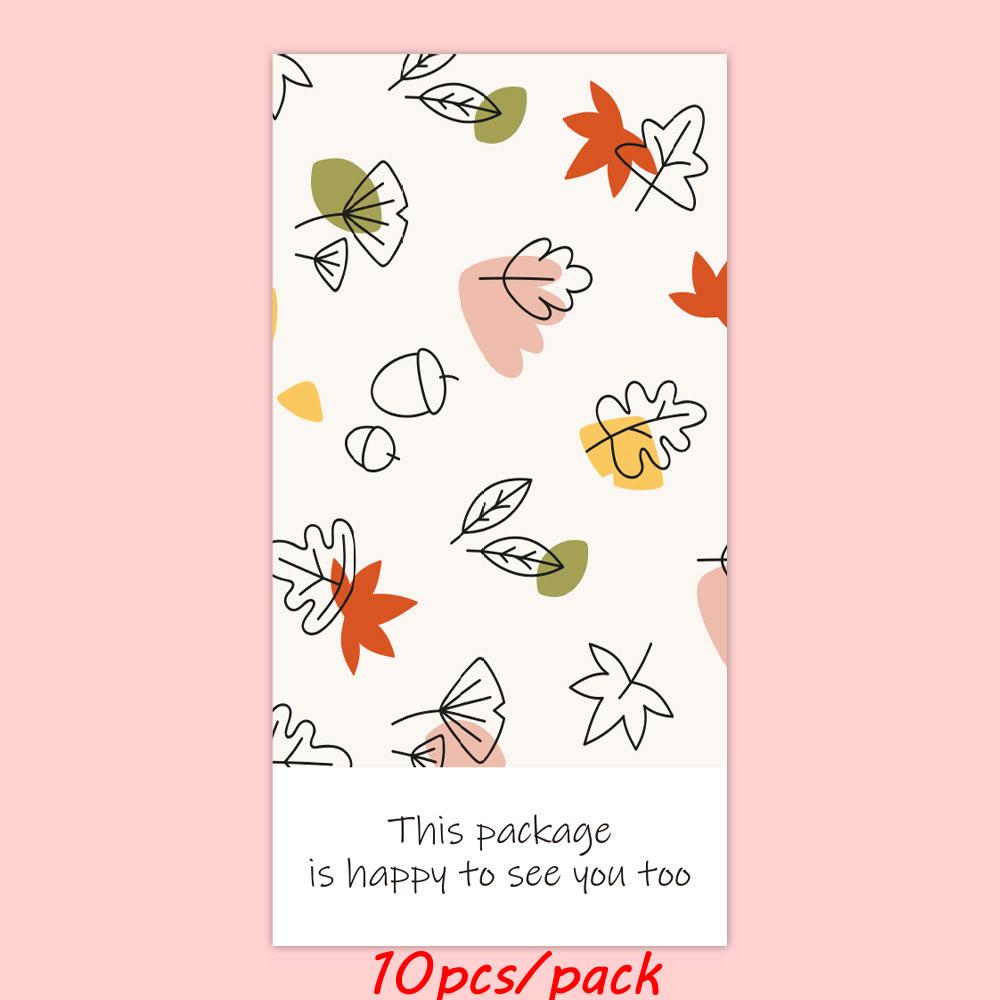 10-50Pcs Thank You Sticker This Package Is Happy To See You Too Flower Stickers Seal Label For Small Business Package Decor