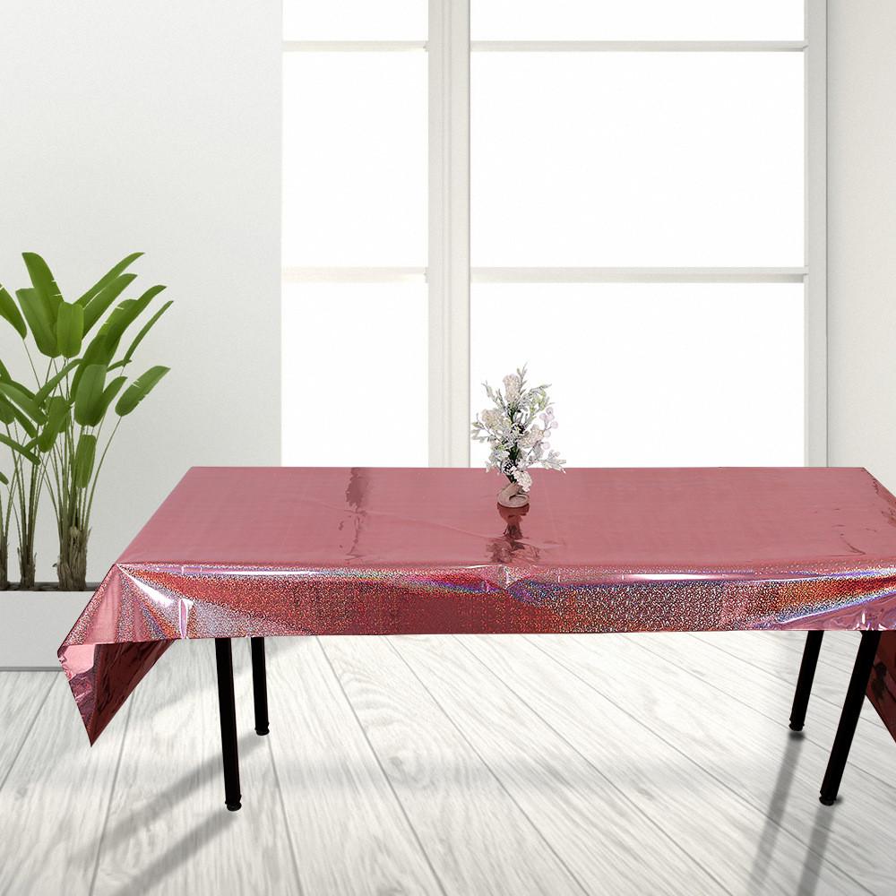Elegant Birthday Party Tablecloth In Stunning Rose Gold For Wedding Celebrations And Festive Events