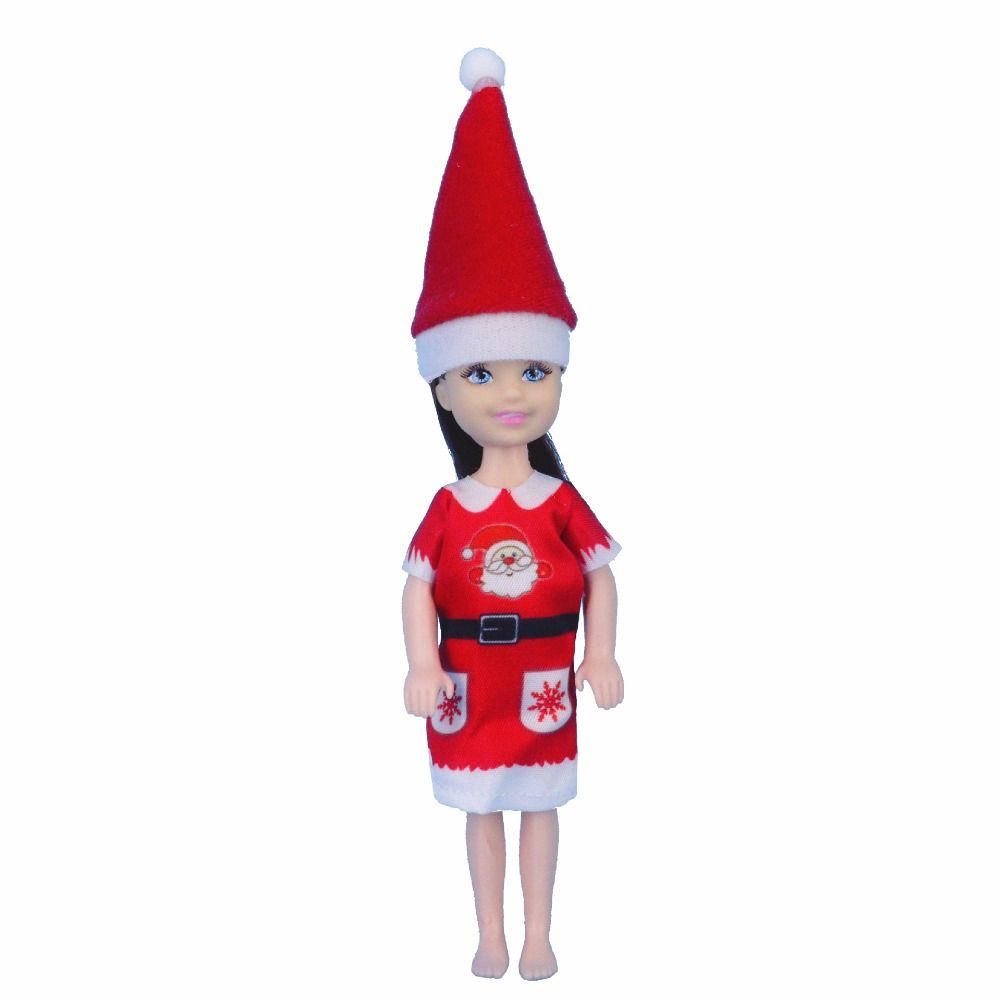11.8inch Doll Christmas Dress Christmas Elfs Series Christmas Doll Clothes  Kids Toy Gift