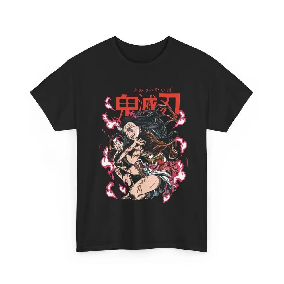 

Demon Slayer Nezuko Flame Burst Pure Cotton Tshirt Unisex and Women Anime Style Fashion Comfortable Casual Short Sleeved Tshirt 4XL