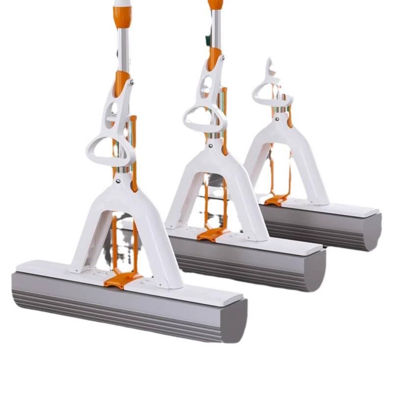 Freihändige Doppelfalt-Schwammwischmopp - Hohe Saugfähigkeit für Badezimmerböden