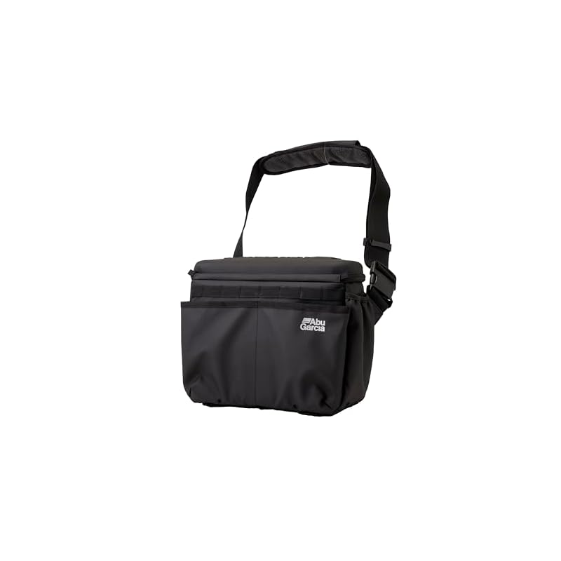 Abu Garcia Semi-Hard Top Messenger Bag, Coated Black, Storage, Water-Resistant, Shoulder Bag, Fishing