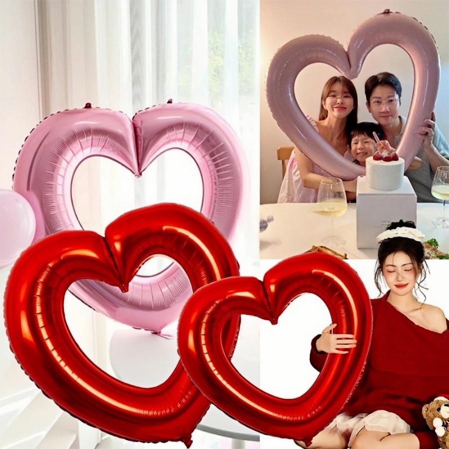 40 Inch Love Heart Aluminium Film Balloon Hollow Out Balloon Valentine's Days Wedding Birthday Party Decor Photo Props