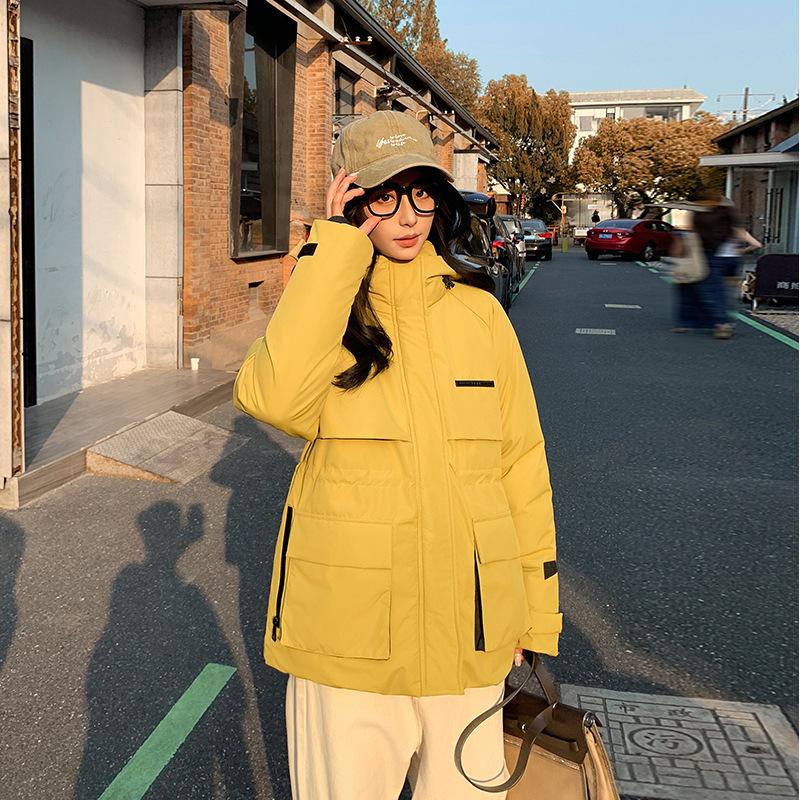 Down cotton-padded clothes and cotton-padded clothes for women's winter new medium and long styles with waist and thin jackets, jackets and padded