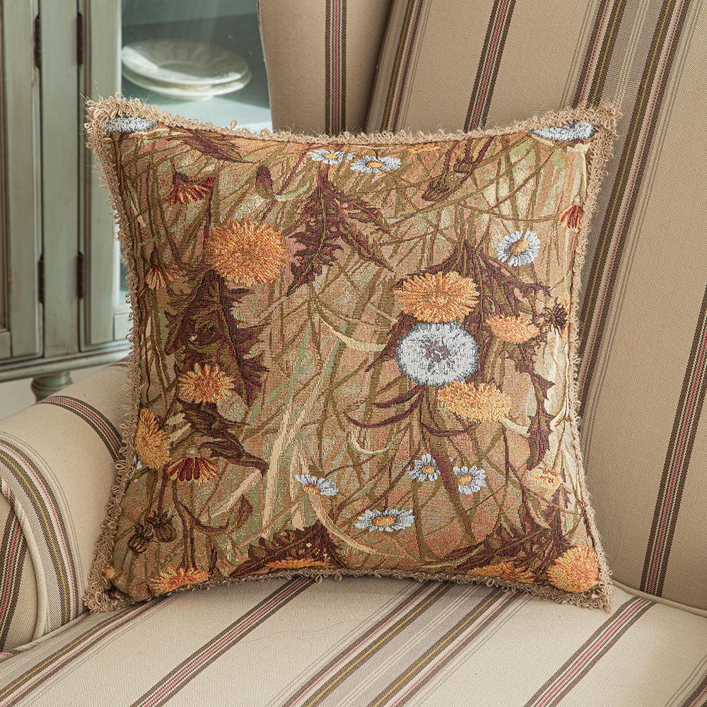 American Retro Pillow Cover Moroccan Flower Ball Living Room Sofa Pillow Geometric Pillow Cushion Pillow Cover