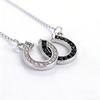 Environmentally Friendly Double-shaped Horseshoe-shaped U-shaped Black and White Diamond Pendant Necklace for Luxury Collar Chain