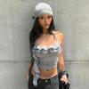 C26TP052: Women's Solid Color Ruffle Halter Top - Slim Fit, Spring Collection
