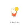 Kawaii Miffy Rabbit Cartoon Instagram Cute Balloon Rabbit Metal Colored Coat Backpack Creative Accessory Gift