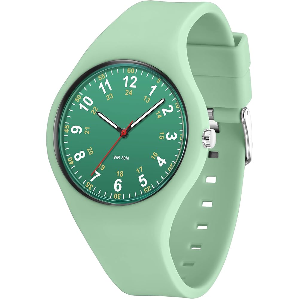 Nurse Watch Silicone Band Soft Waterproof Quiet Easy-to-Read Women s Wristwatch