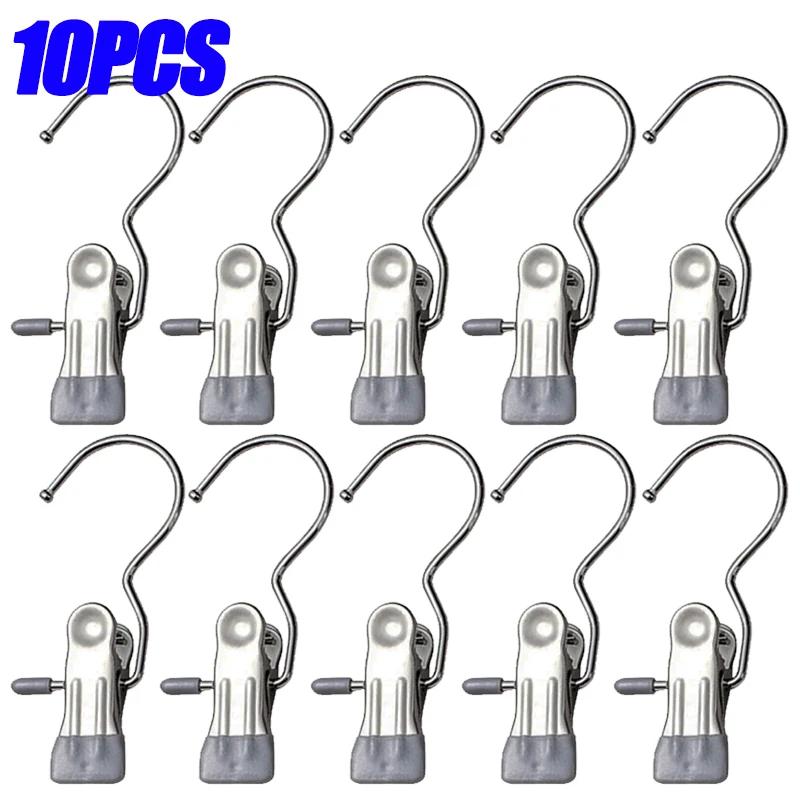5-30pcs Stainless Steel Clothespins Laundry Clothes Pegs Hook Portable Hanging Clothes Clip Wardrobe Clothes Organizer Hanger