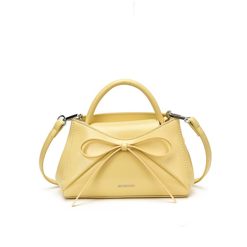 Simple Temperament Bow Small Square Bag New Feeling Women's Bag Trendy Fashion Shoulder Bag