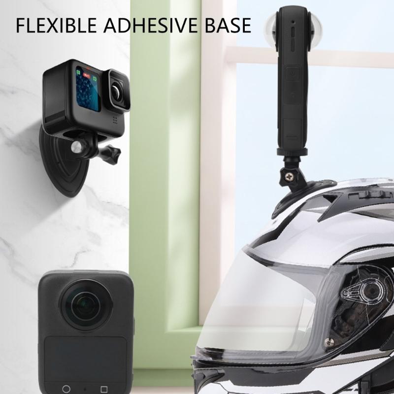 Universal Flexible Adhesive Mounting Base For Action Cameras ABS Lightweight Secure Grip