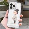 Cartoon Girl Transparent Phone Case For Samsung Galaxy S25 S24Ultra S23 S22 S21 S20 Note10 20 Plus Ultra FE A55 A35 A54 5G Cover