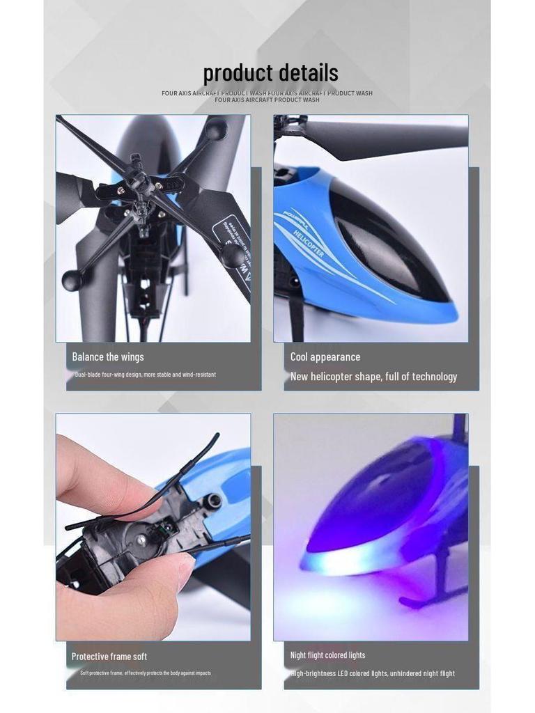Dual Mode Kids' Remote Control Hovering Helicopter - Drop-Resistant Indoor Flying Toy