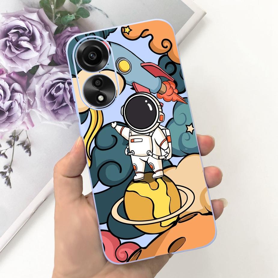 For Oppo A78 4G Case CPH2565 Cute Dinosaur Cartoon Painted Cover Soft Silicone Phone Case For Oppo A78 A 78 OppoA78 4G 5G Fundas