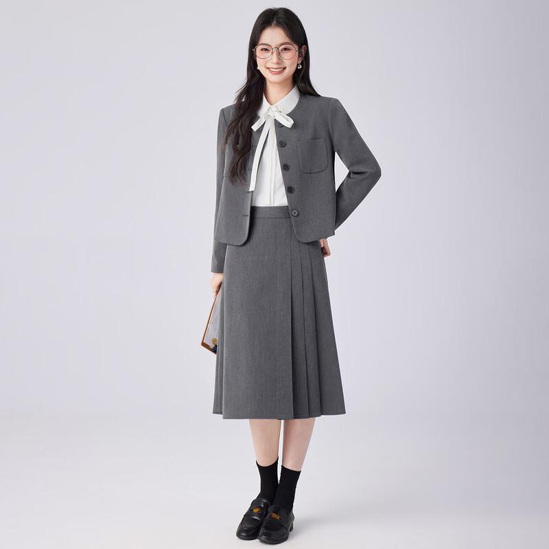 Troloman Women s Elegant Two-Piece Blazer & Skirt Set M