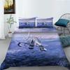 3D Airplane Pattern Bedding Set, Down Duvet Cover with Pillowcase, Single Double Bed, Queen King, Full Size Home Decoration Gift