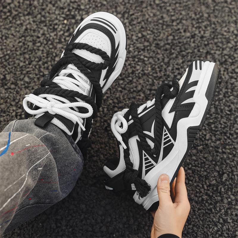 Fashion Fashion Designer Men's Shoes Breathable Sneakers Orange Platform Running Shoes Non Slip Tennis Shoe Outdoor Lace-up Casual Shoes