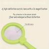 3X Magnifying Glass Handheld Magnifier with Color-Enhanced Clarity, Ergonomic Pink Handle - Battery-Free for Outdoor Insect Observation
