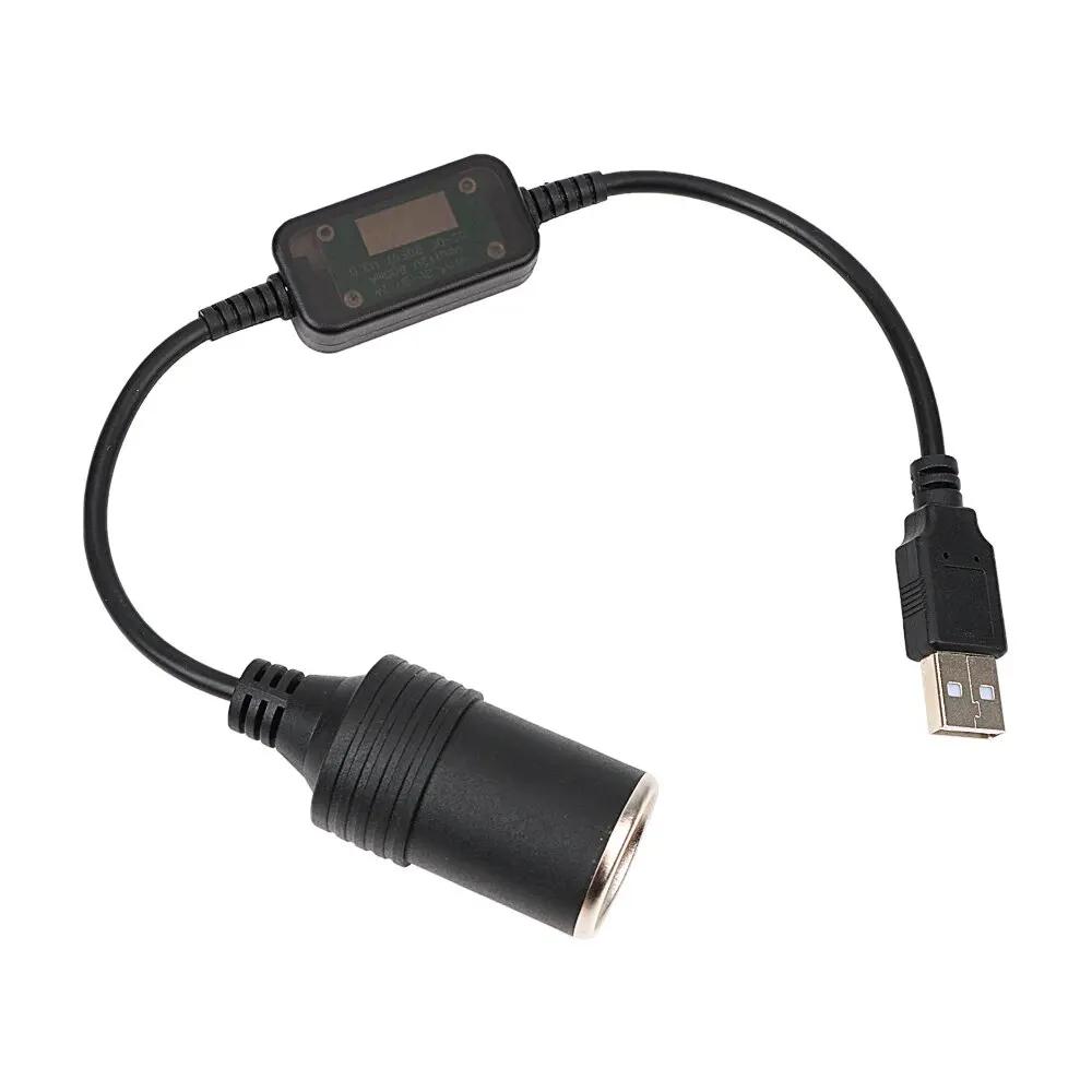 Auto Interior Accessories Plug Connector Adapter USB 5V To 12V Converter Adapter Wired Controller Charger Cable Socket