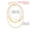 3Pcs/Set Kpop Sweet Colorful Flower Daisy Clavicle Chain Necklace Women Wed Bridal Elegant Sunflower Beads Choker Neck Jewelry