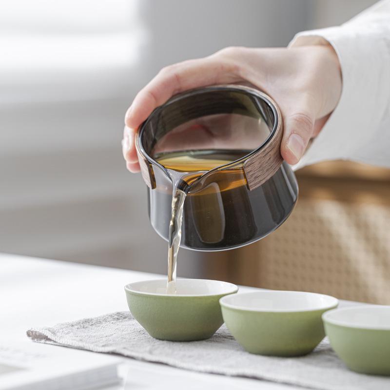 Portable Ceramic Tea Set: Quick Cup, One Pot, Three Cups - Perfect for Travel and Outdoor Use