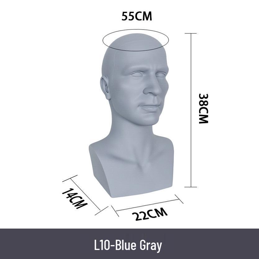 Multifunctional Display Mannequin Head for Spray Paint Hat, Bow Tie, Glasses, and Mask Props