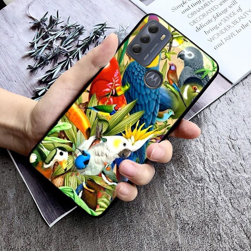 Parrot Bird Phone Case For Motorola Edge 50 40 Pro 50 40 30 Ultra Neo Fusion Moto G84 G54 G24 G53 G72 G60