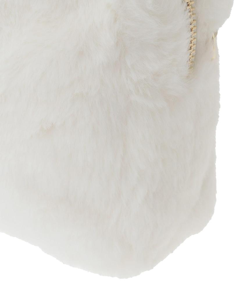 Maison de FLEUR Charm-Attached Fur 2-Way Boston Bag, Pink, F, Handbag, 08000754200