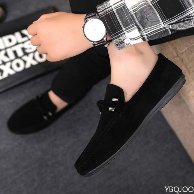 Fashion Spring and Summer Men's Casual Bean Shoes Trend with Breathable Flat Bottom Anti Slip Single Shoes for Daily Use Zapatos Hombre