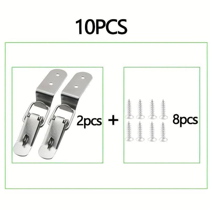 

10pcs Metal 90 Degree Spring Latch Lock with Screw for Cabinet Tool Box Industrial Equipment Universal Fit Hardware
