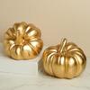 Gold Pumpkins Artificial Pumpkins Decorative Pumpkins Faux Pumpkins Thanksgiving Halloween Holiday Table Centerpieces