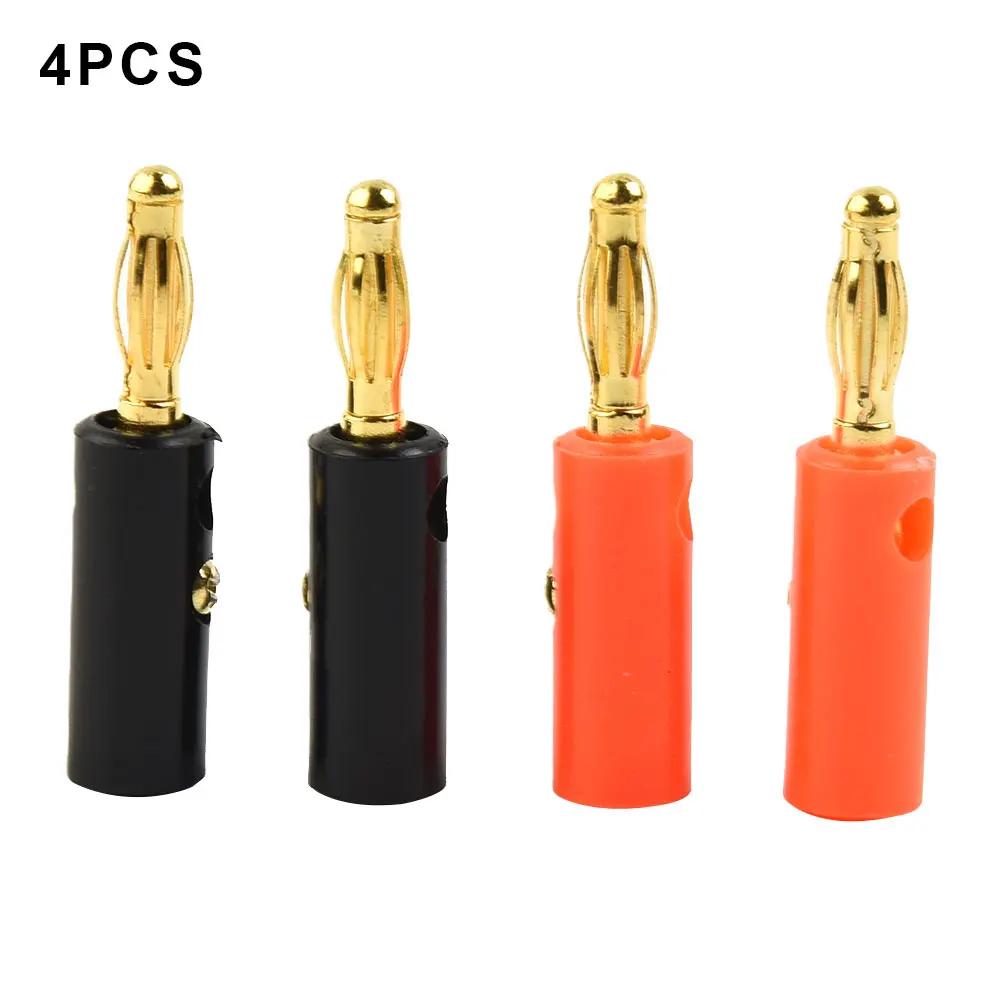 

4/8/20pcs 4mm Banana Plug Gold-plated Lantern Head Connector Gold Audio Speaker Wire Cables Banana Horn Plug