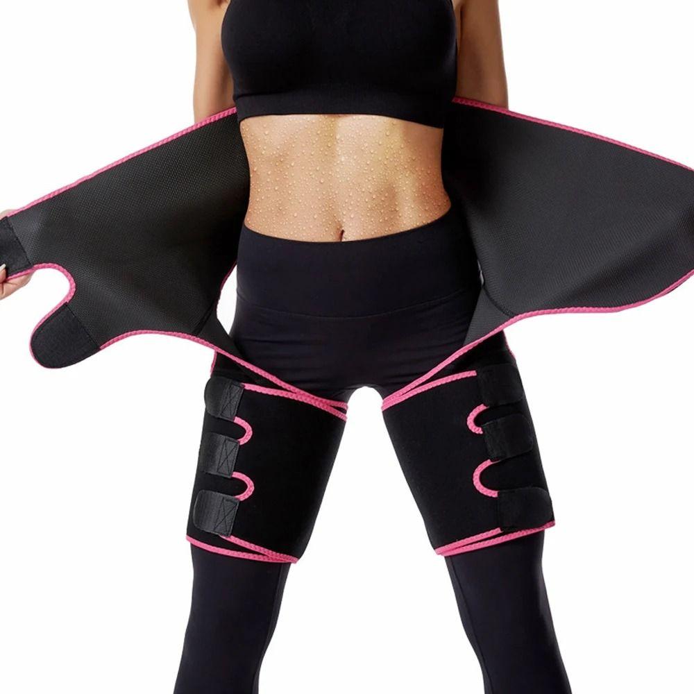3 In 1 Fat Burning Compress Belt Breathable Sports Abdomen Slimming Belt Waist Trainer  Yoga