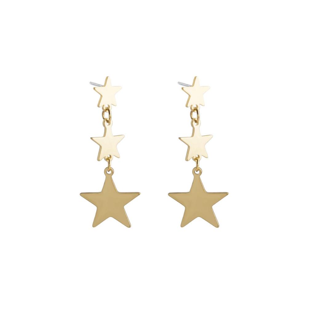 Trendy Frosted Sugar Color Star Alloy Earrings for Women