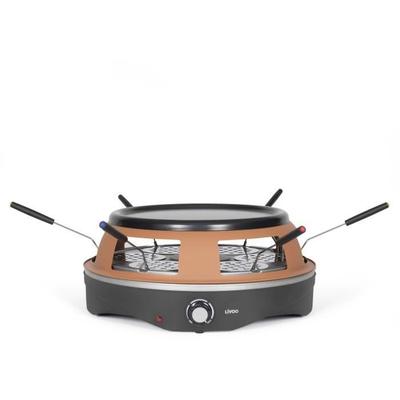 Pizza Oven for 6 People - LIVOO - DOC304 - 1200W - 6 People - Ø10 Cm - Non-stick - 6 Mini Spatulas and 1 Cookie Cutter Included