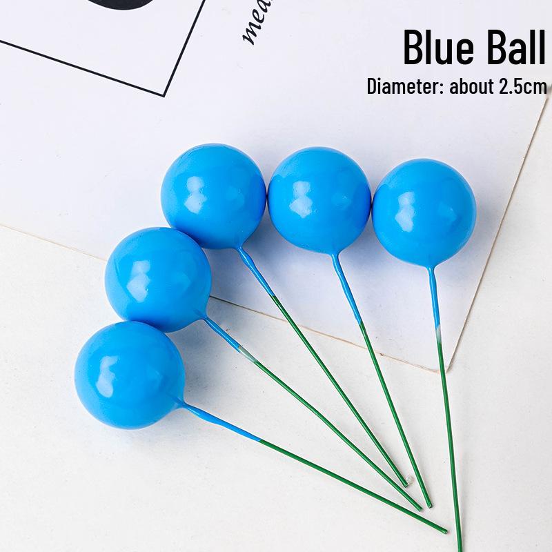 100pcs Cake Toppers: Gold, Silver, and Colorful Balls for Birthday Party Decorations