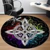 1pc Celtic Mandala Office Round Area Rug, Indoor Mat Suitable For Office, Under Office Chairs Bedroom Living Room Home Decor, Room Deco