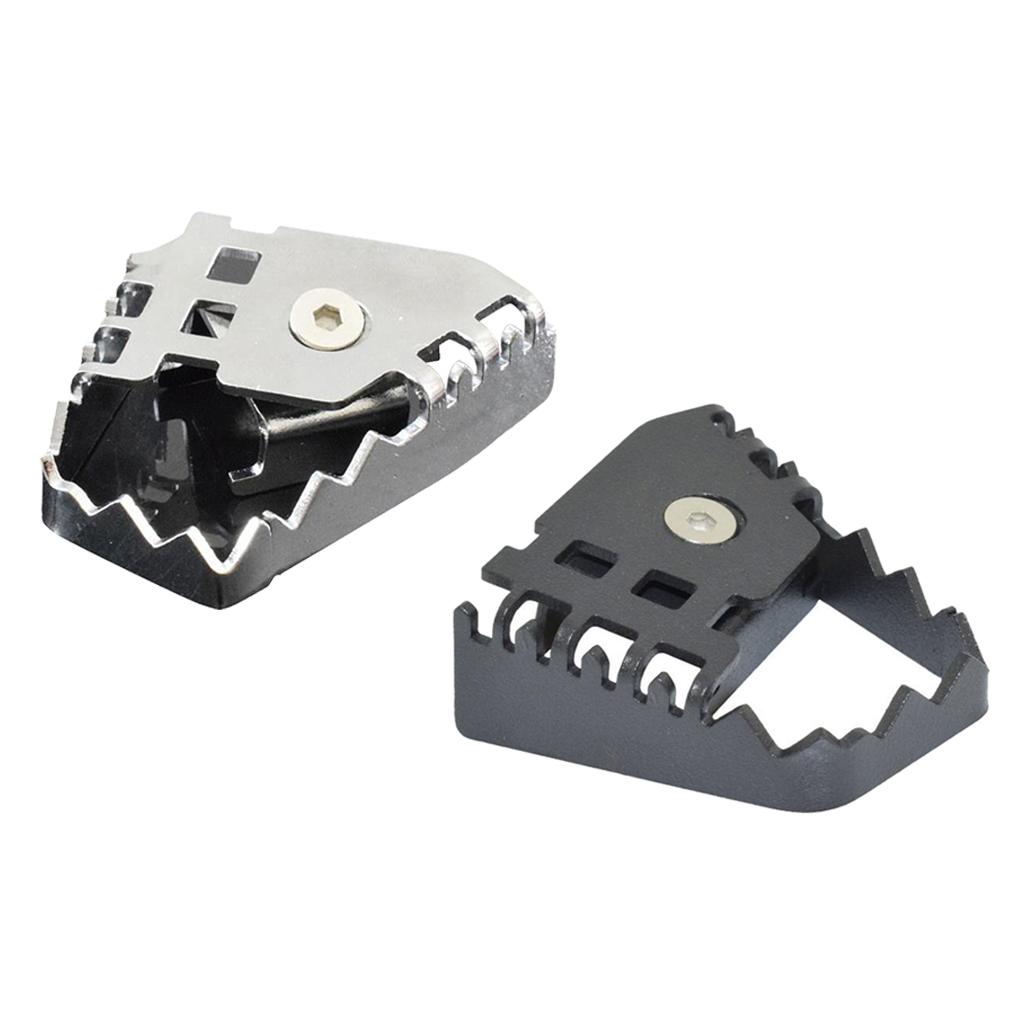 Motorcycle Rear Brake Pedal Extension Step Tip Plate Peg Pad