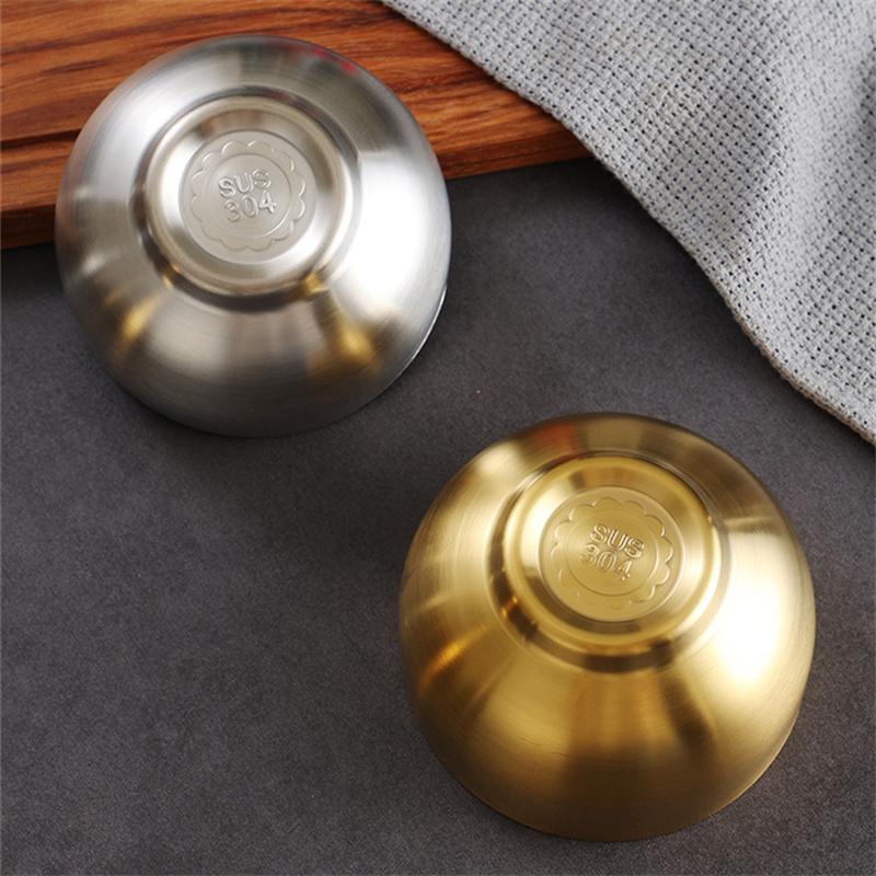 Ciotola per Kimchi in Acciaio Inox 304 Coreana Ciotola per Riso al Vapore a Doppio Strato Stoviglie Antiscottatura per Bambini Ciotole per Zuppa di Frutta per la Casa