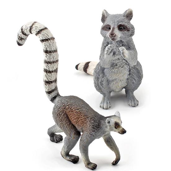 Animal Model Simulated Detailed PVC Forest Animal Raccoon Model for Kids
