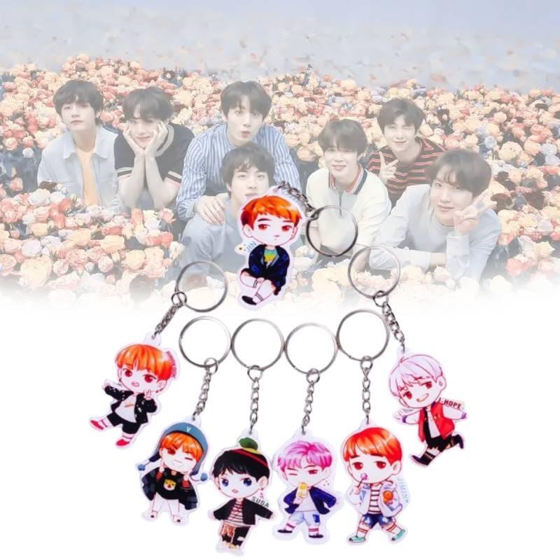 Premium Quality Bts Bangtan Boys Acrylic Key Ring Keychain Featuring Jung Kook Jimin Jin V Suga Jhope